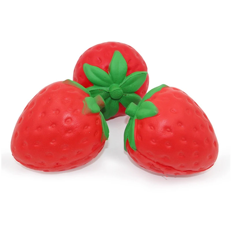Jumbo клубника мягкий искусственный фрукты PU хлеб медленно поднимающийся крем ароматизированные мягкие для сжатия Игрушка снятие стресса для ребенка Забавный подарок