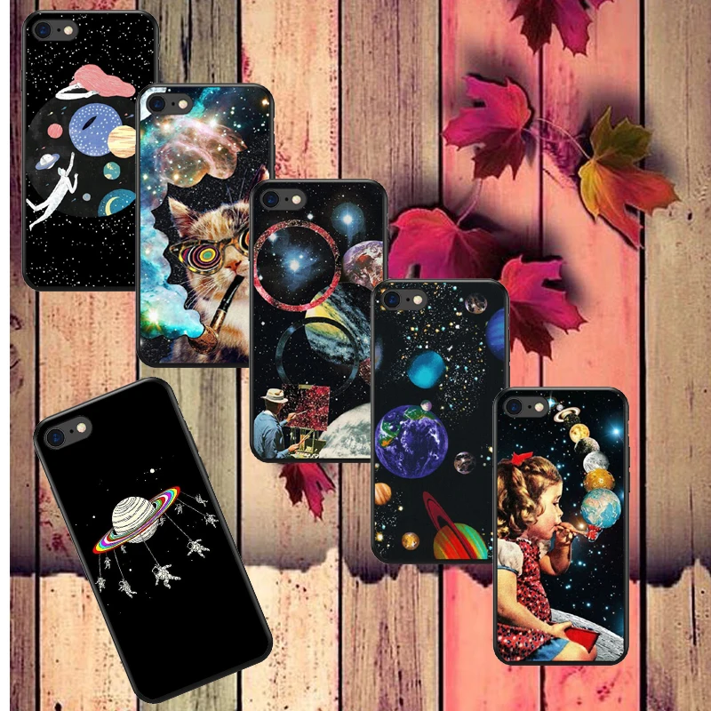 Чехол для iphone 7 6 s 8 Plus модный Космический милый звездное небо чехол из ТПУ