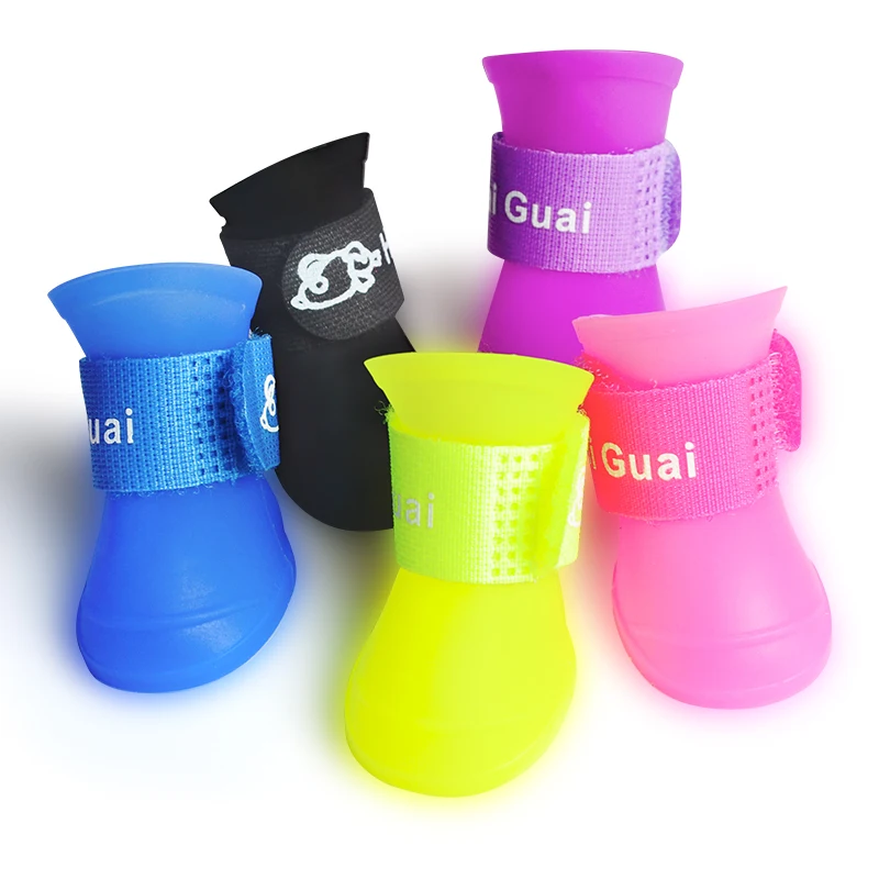 4 шт./лот летняя обувь для домашних животных водонепроницаемая дождя щенков