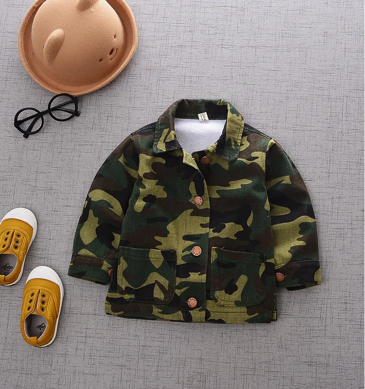 VTOM/куртка для маленьких девочек и мальчиков кардиган Новинка модные камуфляжные