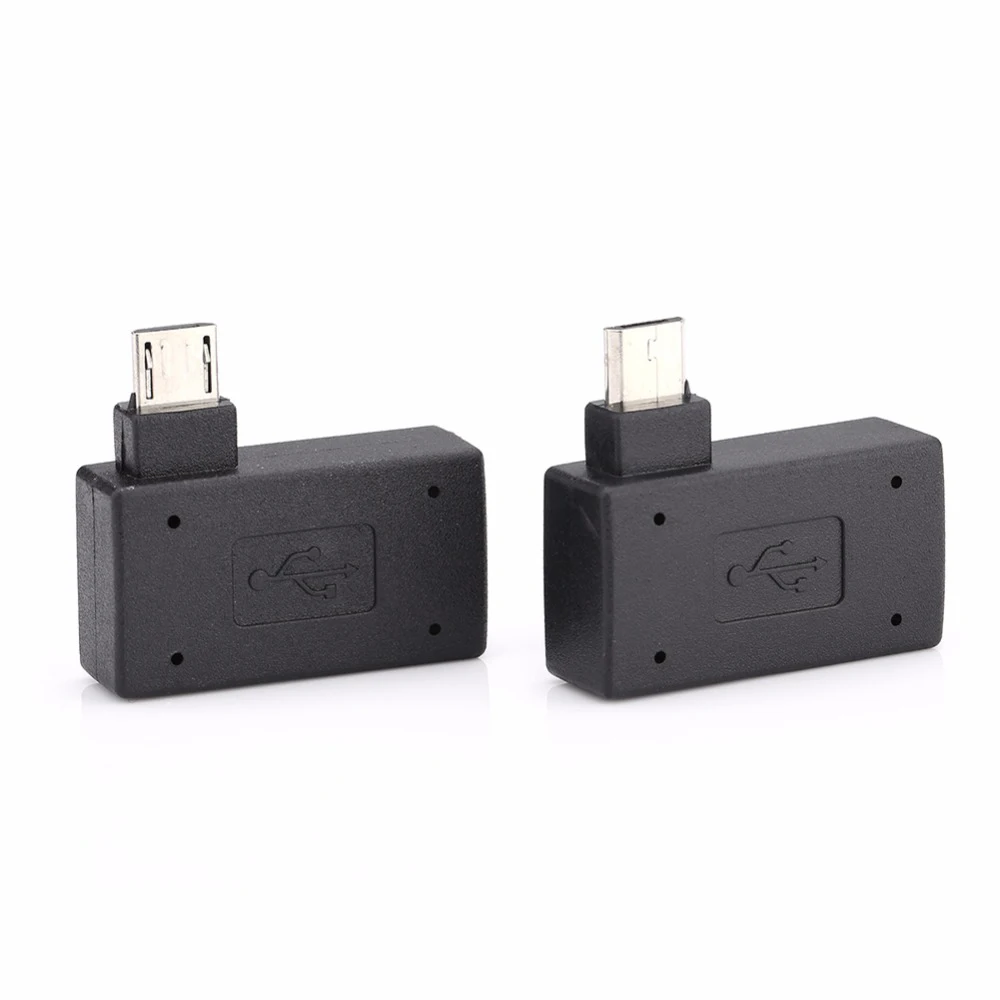 10 шт./лот микро адаптер USB 2 0 гнездо-штекер OTG источник питания 2018 порт 90 градусов