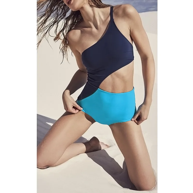 2018 Новая Женская Лоскутная одежда для плавания цельная купания купальник на одно