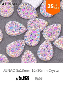 JUNAO 10*14 мм 13*18 мм, форма в виде капли Аквамарин Стразы ab Crystal Пришивные акриловые кристаллы камни не Вышивание стразами бусины