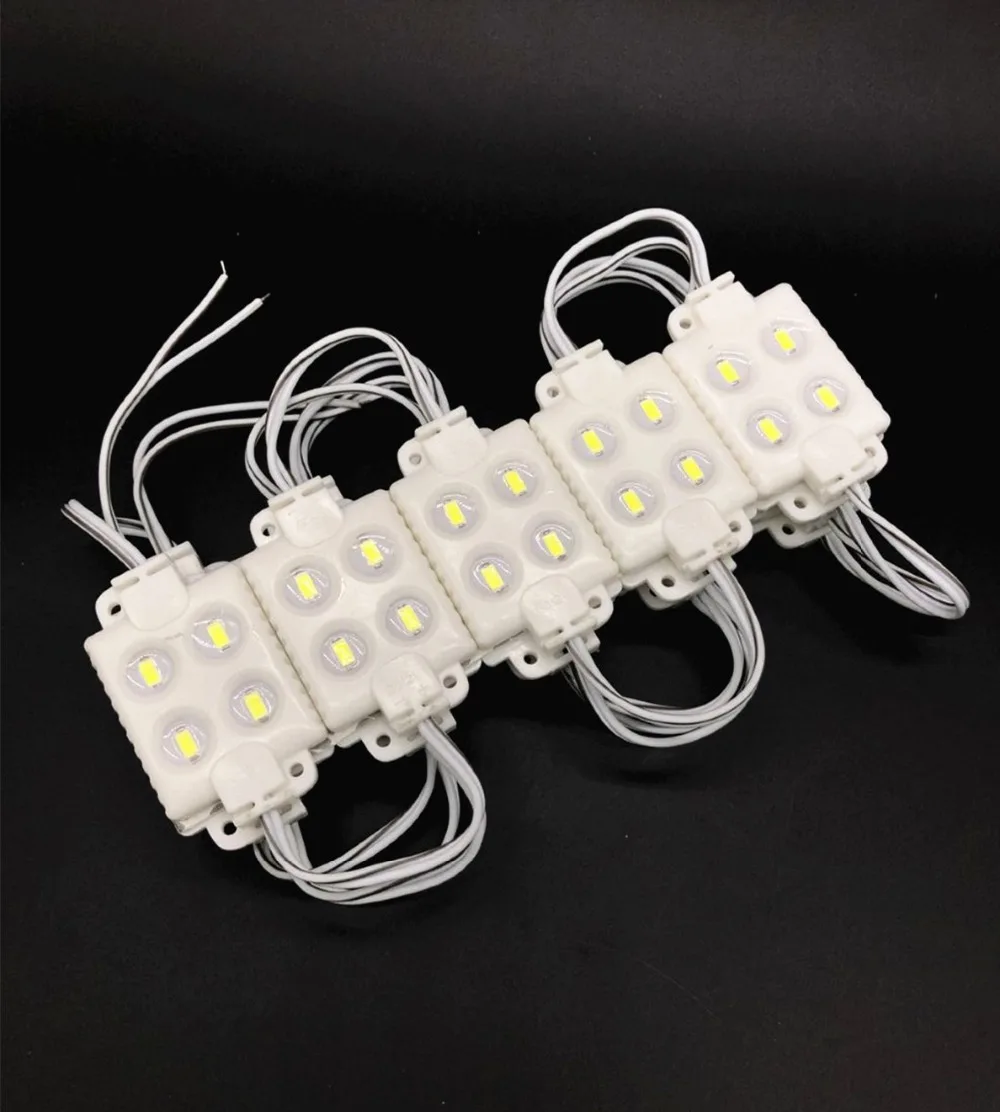 500 шт./лот SMD 5730 4 светодиода квадратный модуль для наружной рекламы белый 12 В|module