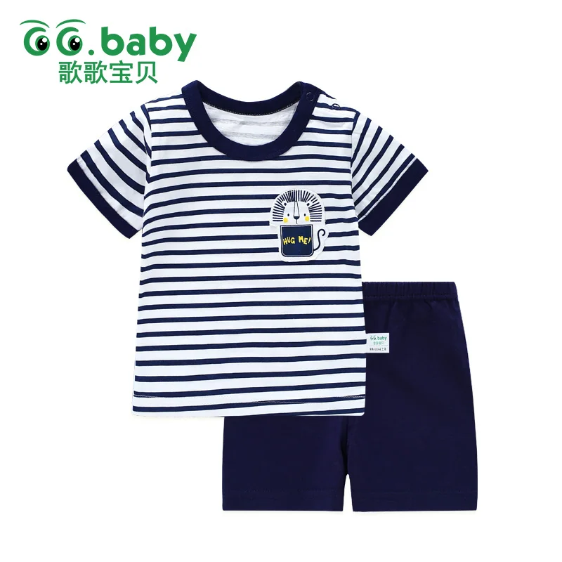 2pcs/set Animal Baby Boy Clothes Set Newborn Girl Outfit Summer Suit Sets Tracksuit Clothing | Детская одежда и обувь