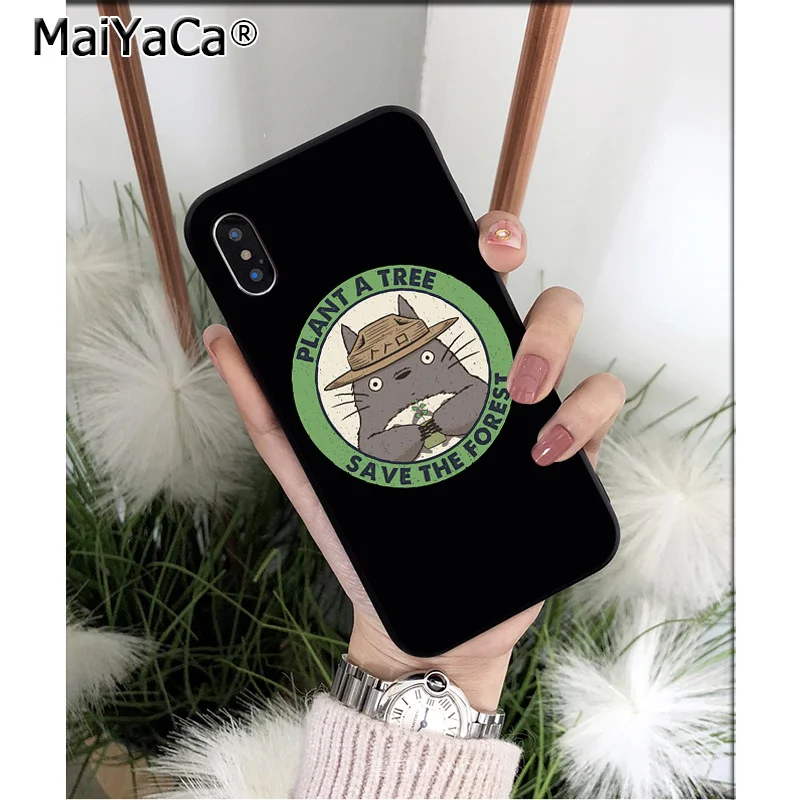 Мягкий силиконовый чехол для iPhone X XS MAX 6 6S 7 7plus 8 8Plus 5 5S XR MaiYaCa Anime My neigbor totoro |