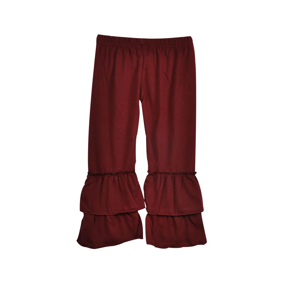 Новый 2017 для детей на осень зиму сплошной винно красные леггинсы модные детские