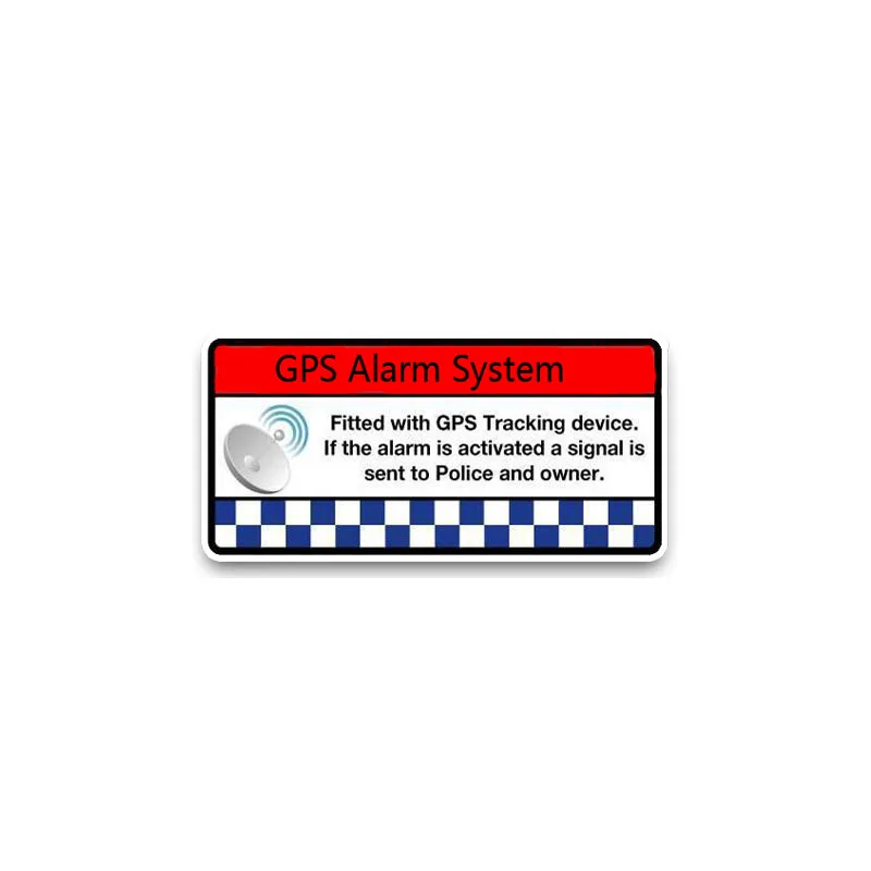 YJZT 10.7*5.3CM GPS Alarm System Smart PVC Colorful Sticker Decals C1-3029