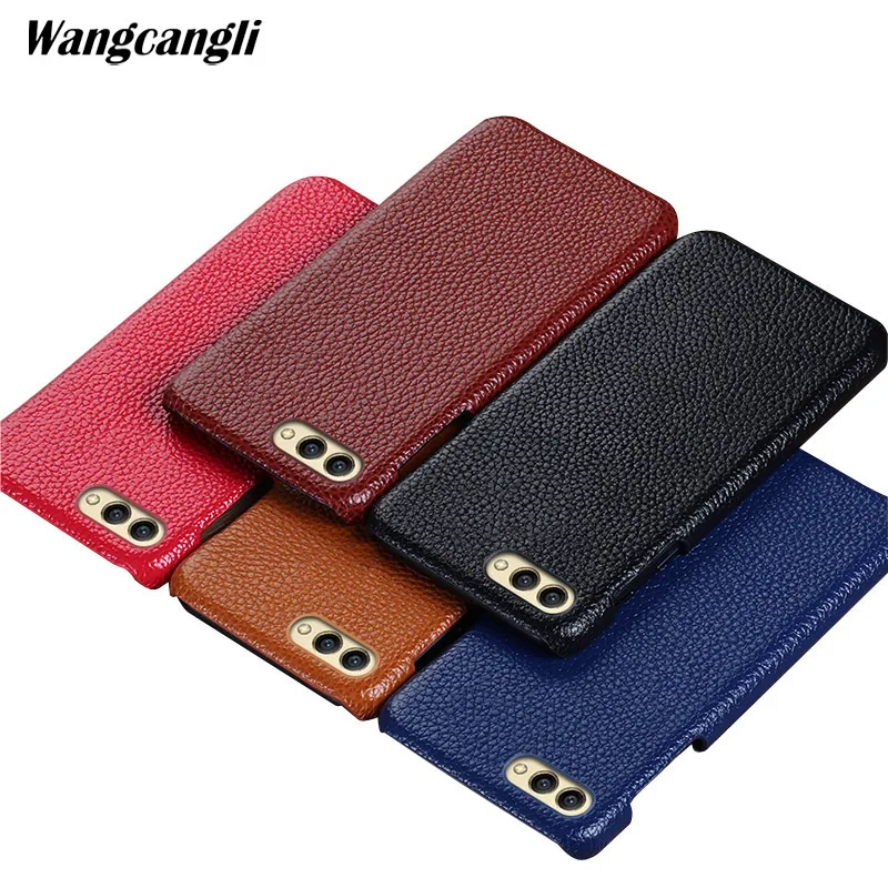 

New leather large lychee half-clad For HUAWEI P10 p10 plus P20 pro case Hand-customized business large lychee half-clad