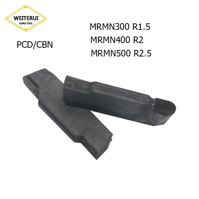 

1Pc MRMN300 R1.5 MRMN400 R2 MRMN500 R2.5 PCD CBN Diamond Inserts Grooving Blade Turning Tool Parting off
