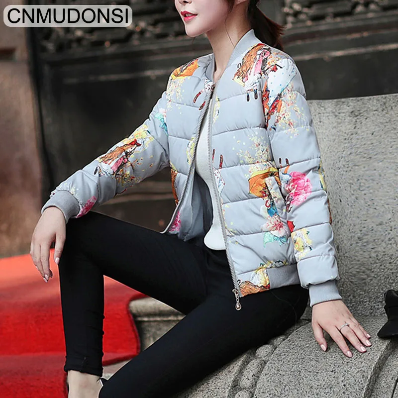 CNMUDONSI Winter Jacket women 2018 autumn fashion Outerwear Womens Parkas Coat Short Female Slim Cotton padded basic tops | Женская
