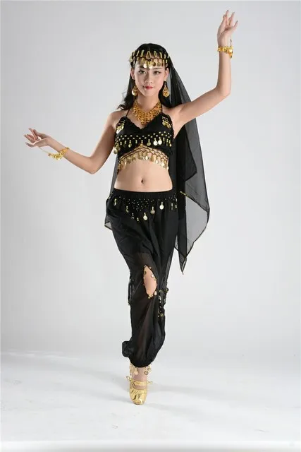 Для девочек Индийский танец костюм комплект красивый цветный вырослый