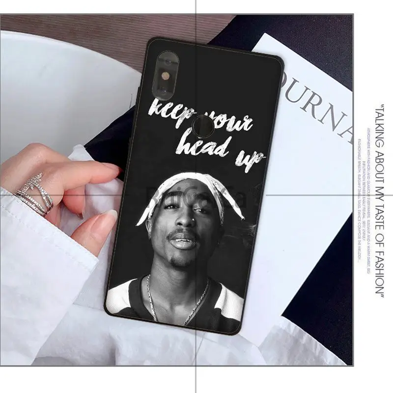 Ruicaica 2pac Tupac Amaru Shakur maveli Custom Photo мягкий чехол для телефона Xiaomi mi Mix 2 S 6 8 8SE Note 3 Red 5