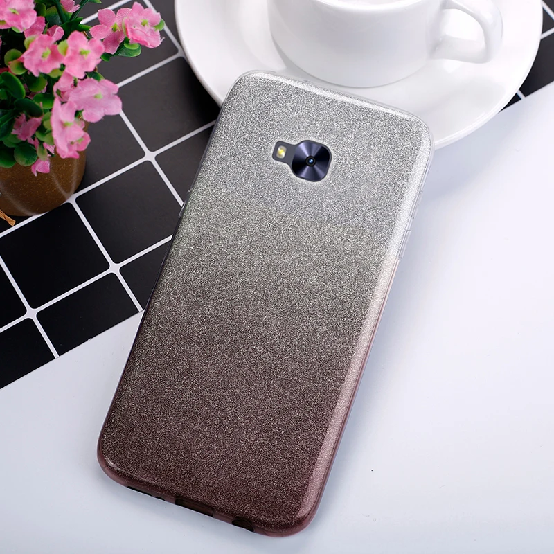 Чехол Zenfone 4 Selfie ZD553KL ZD552KL ультратонкий Блестящий силиконовый чехол из ТПУ для Asus