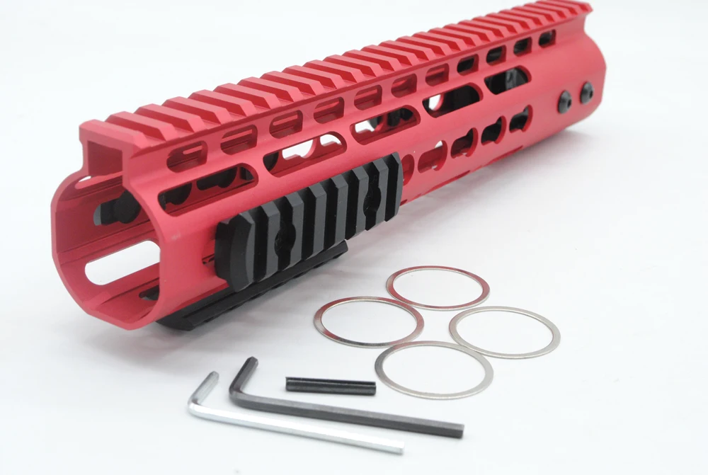 

TriRock 10 Inch Ultralight Key Mod Free Float Handguard Rail Mount NSR Foren With Weaver/Picatinny Rail Sections