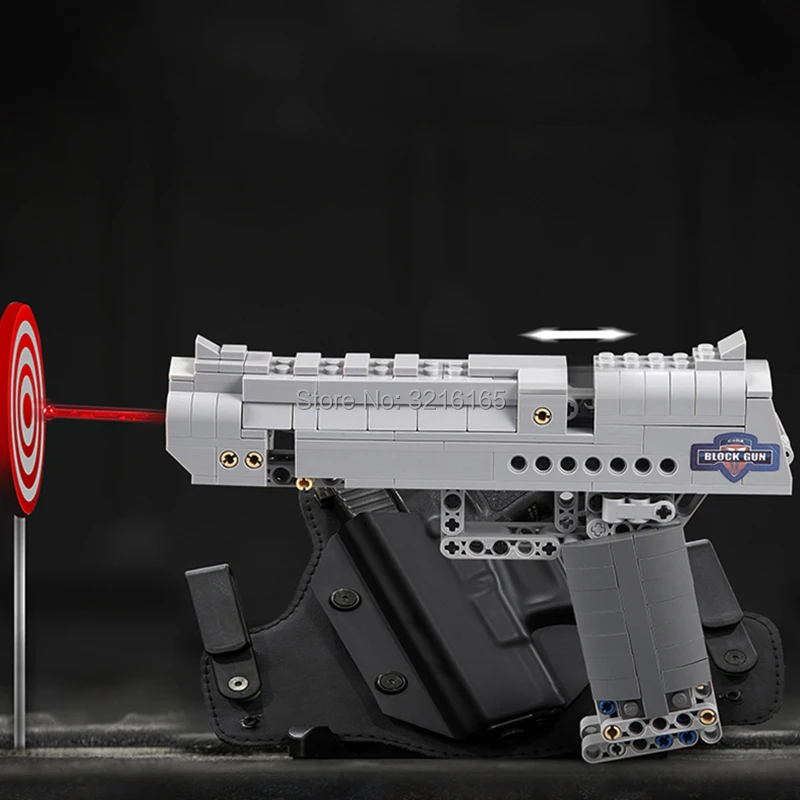 Новинка 307 шт Строительные блоки Desert Eagle Gun Модель пуля Военная серия игрушки