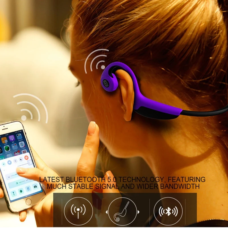 Z8 костной проводимости наушники Bluetooth 5,0 S. Носить беспроводные наушники стерео iнаушники Открытый Спорт гарнитура с микрофоном с коробкой