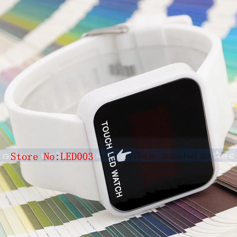 10PCS Wholesale free shipping LED touch watches mirror watch Mens ladiesWatch silicone jelly student t | Тематическая одежда и