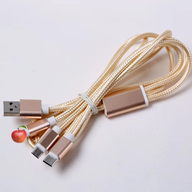 Three-In One линия передачи данных для Android Apple Type-c мобильный телефон