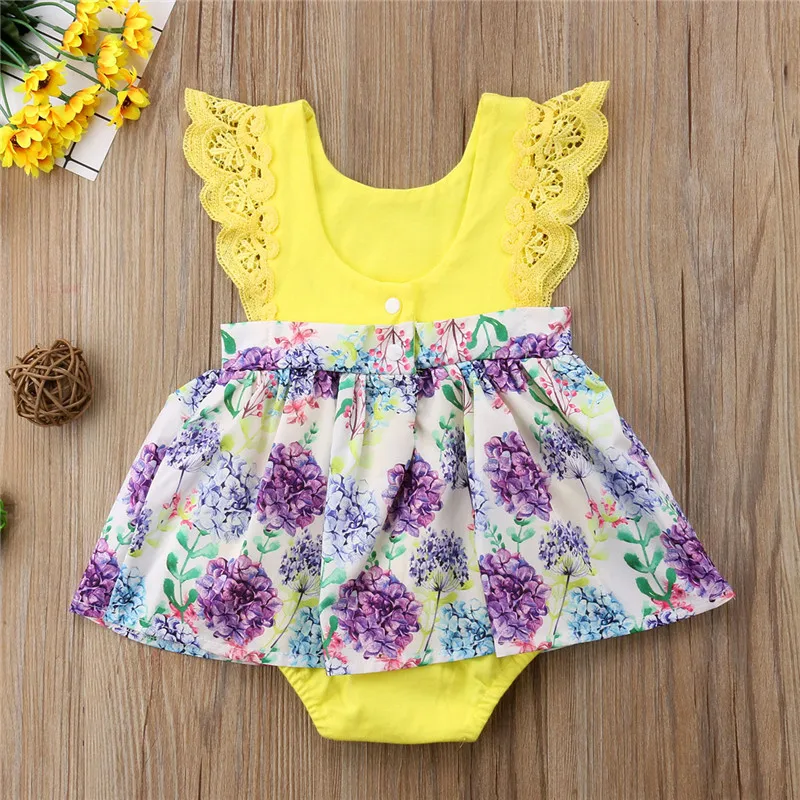 Emmababy/Одежда для новорожденных девочек комбинезон с цветочным рисунком сестры