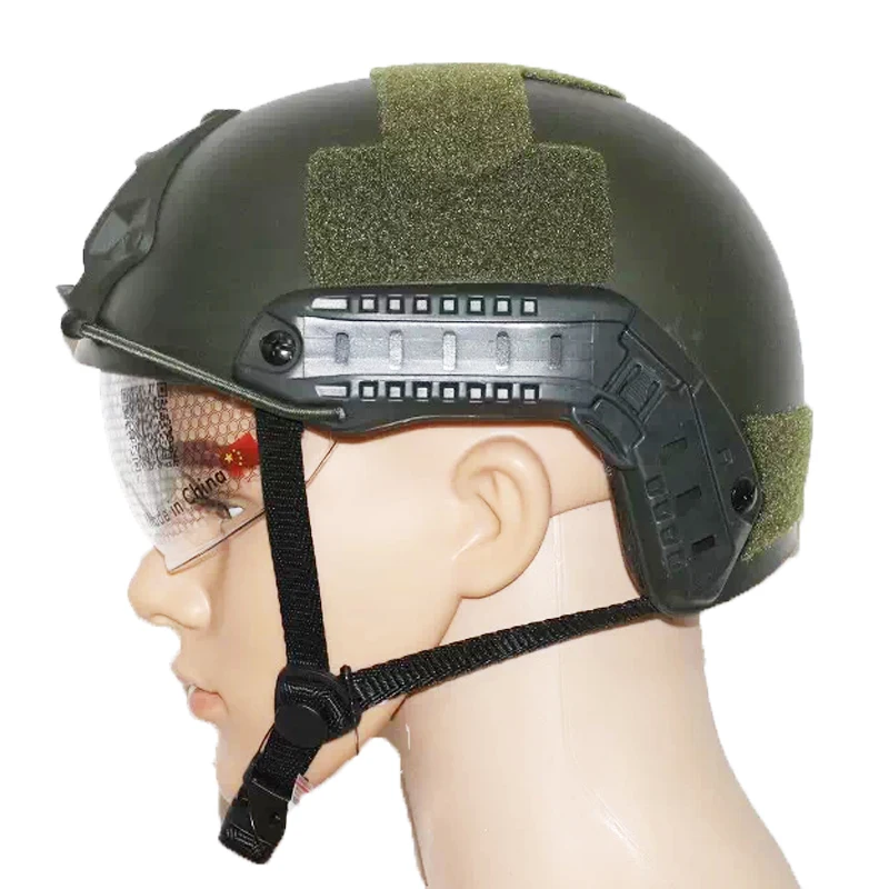 Военный армейский Быстрый Тактический шлем MICH с защитными очками регулируемый