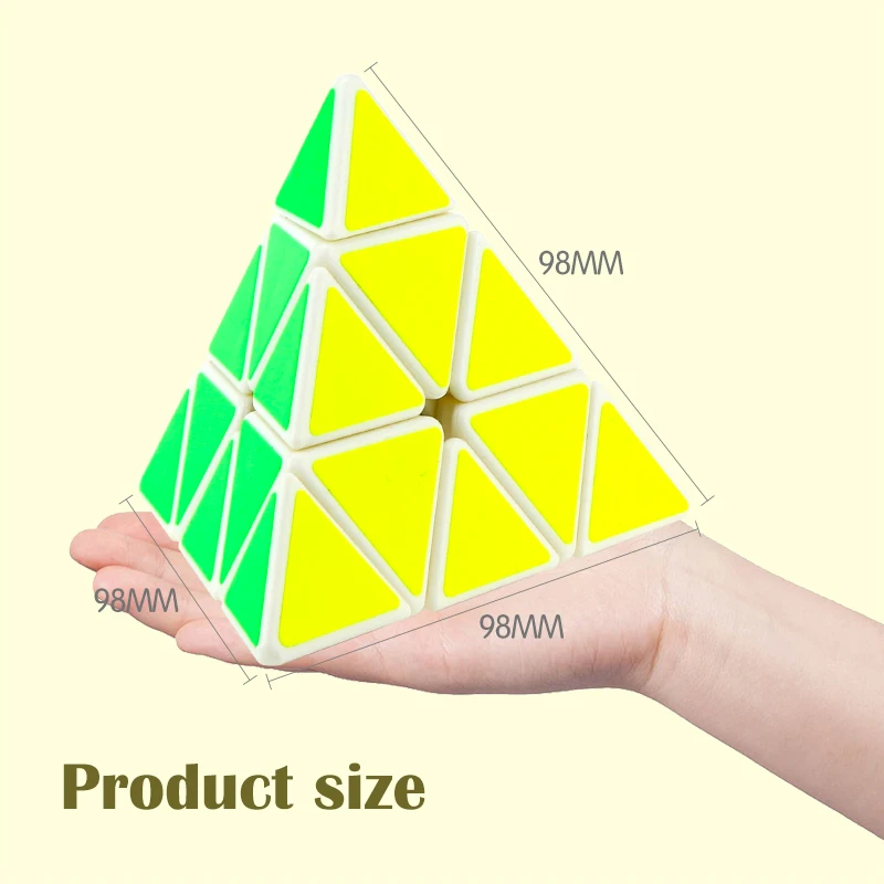 

3*3*3 Pyramid Speed Magic Cube Professional Magic Cube Puzzles Colorful Educational Toys For Children