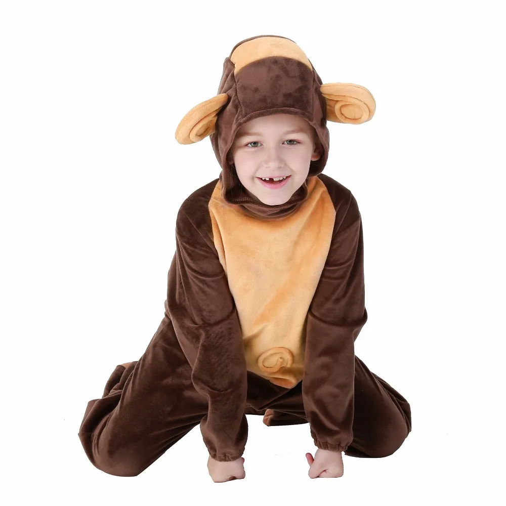 Halloween Carnival Costumes children monkey costumes animal play cosplay Costume for Boys and Girls Warm Thick |