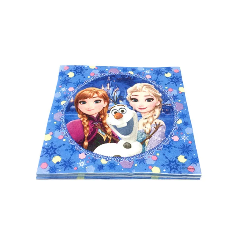 10 шт Высокое качество Disney мультфильма Холодное сердце тематическая салфетка