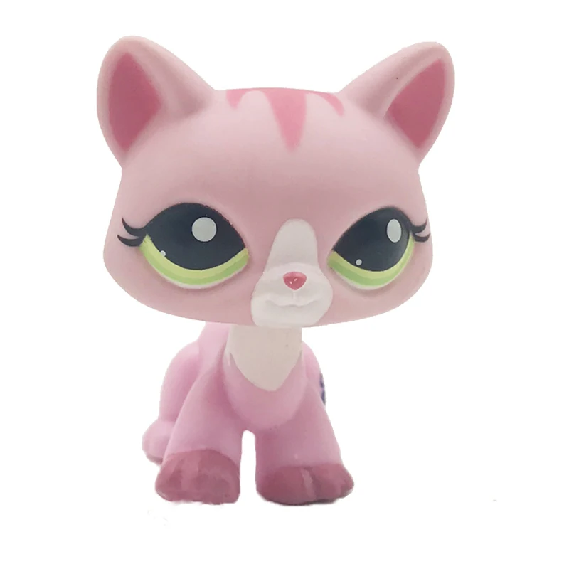 LPS редкая кошка животное магазин домашних животных Яркая розовая короткая