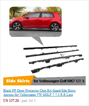 Черный PP заднего бампера Диффузор спойлер для Volkswagen VW Гольф 7 VII Стандартный и GTI Mid Outlet