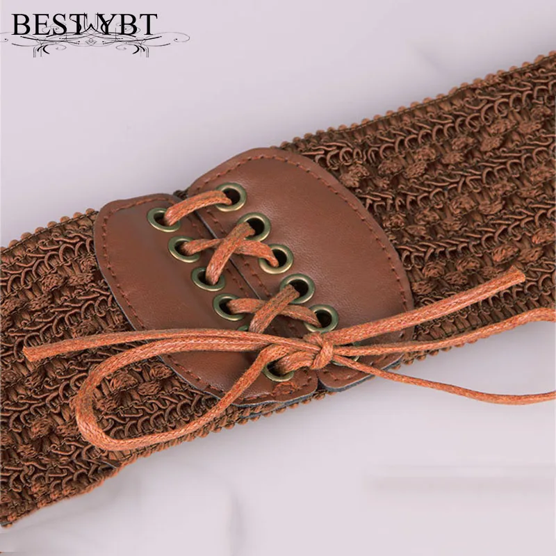 

Best YBT Women Belt Weaving Weaving Butterfly tie Belt dress decoration Simple Fashion Casual Personality New Arrive Belt