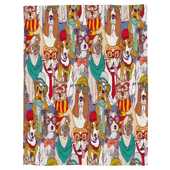 LEX04035 Jolly Corgis в зеленом пледы одеяло, домашнее украшение собака и Кость Теплый микрофибры одеяло s для спальни - Цвет: LEX04035