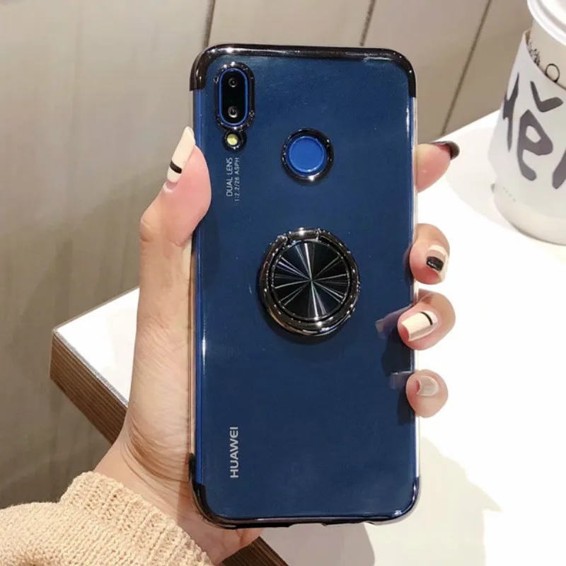 Мода покрытие Магнитный кронштейн чехол с кольцом для пальца для huawei P10 P20 P30 Коврики 10 20 20x Lite Pro Nova 3 3i 4 Y9 крышка Caqa