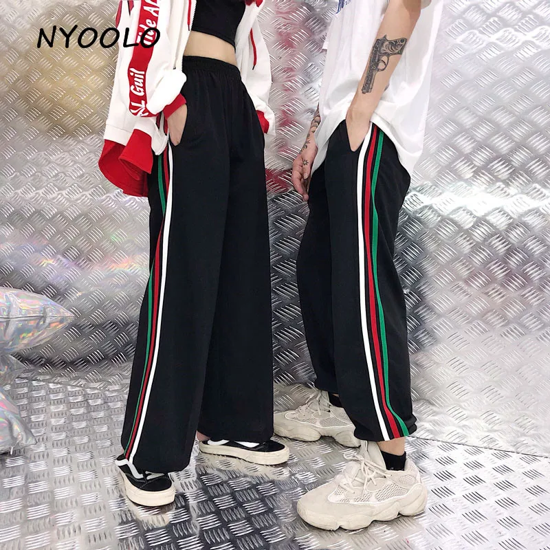 NYOOLO Harajuku стиль Классический Высокая талия свободные штаны повседневные
