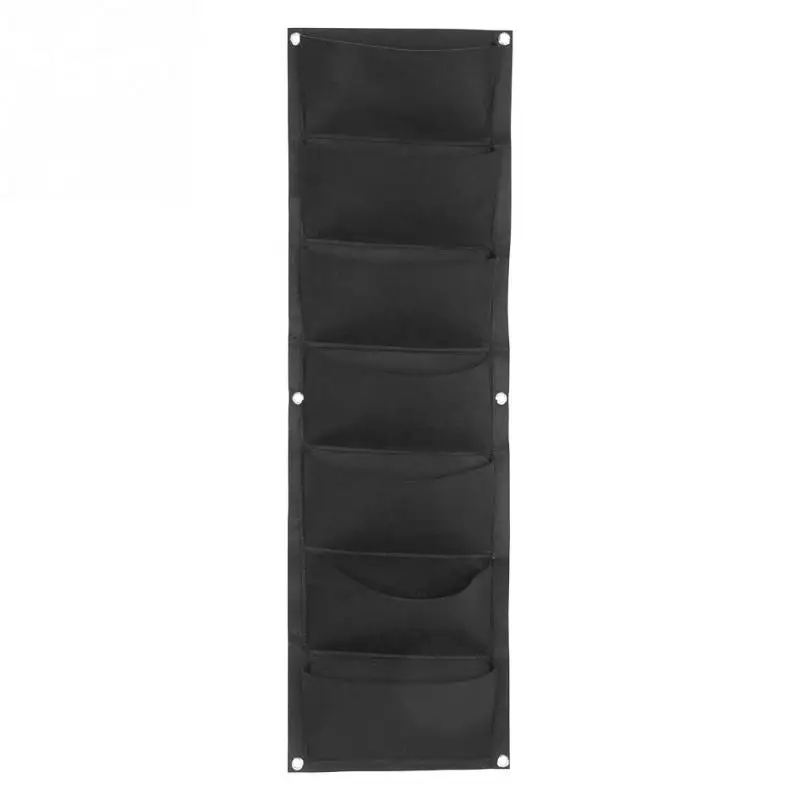 7 Pockets 7/12/15/18 карманы Jardin настенный растительного сад черная фетровая ткань мешки для питомника мешки для растений расти мешок горшки авангард - Цвет: 7 Pockets