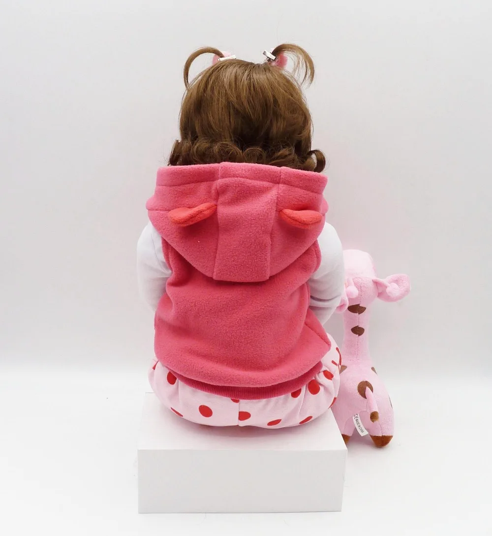 48 см boneca reborn силиконовые детские куклы com corpo de menina Дети День рождения