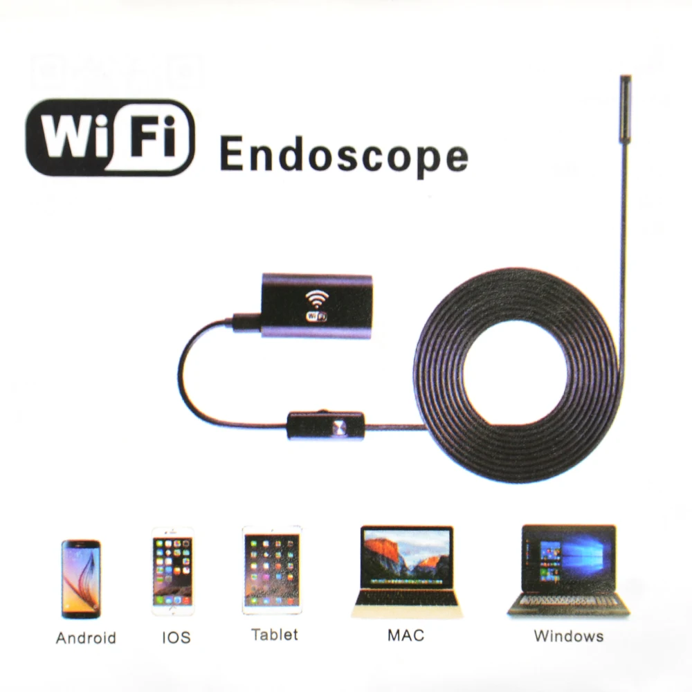 Wi Fi эндоскоп 8 мм 720P HD камера 10 м проводной USB Iphone Водонепроницаемая Android iOS