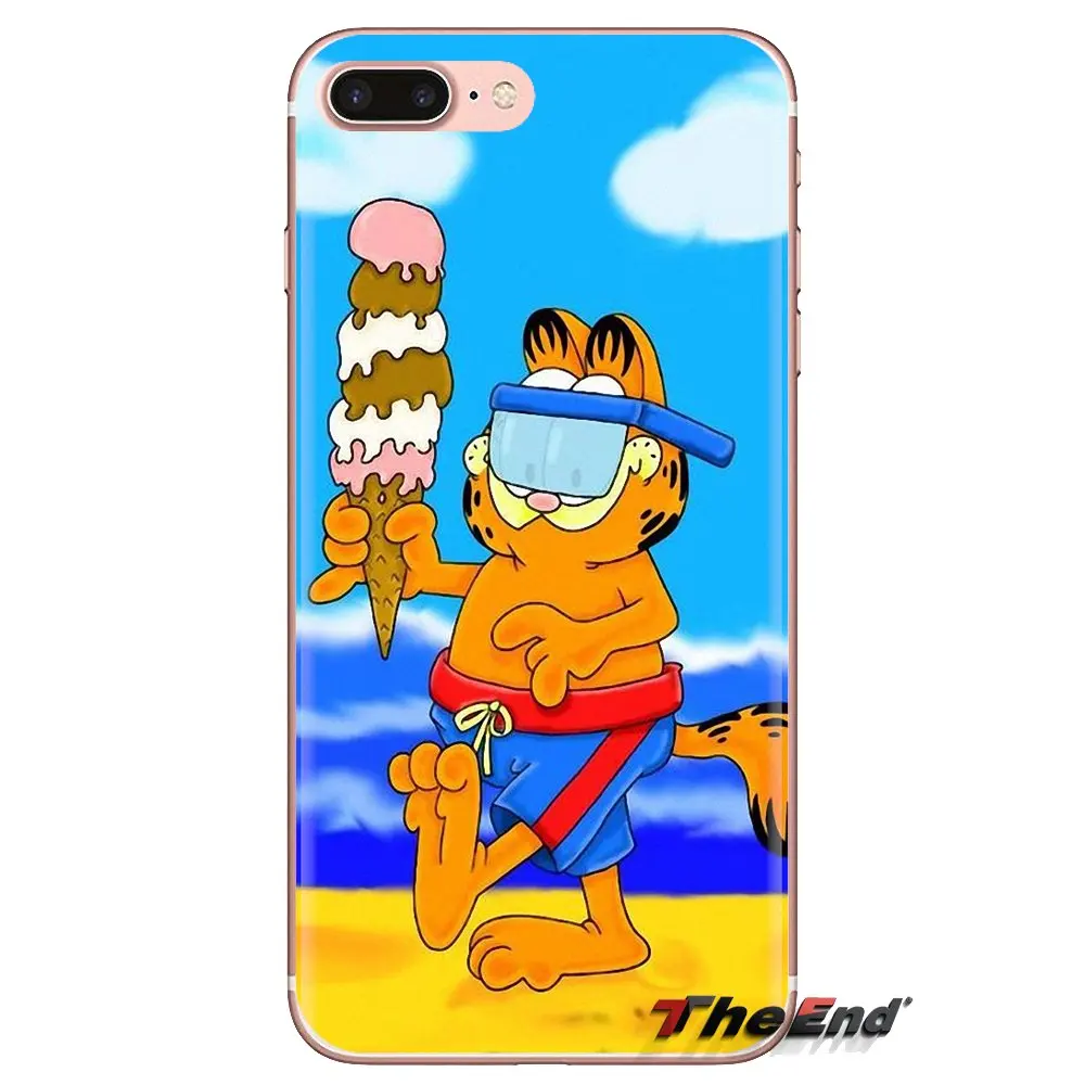 Soft Transparent Skin Cover For Xiaomi Redmi 4A S2 Note 3 3S 4 4X 5 Plus 6 7 6A Pro Pocophone F1 Take a BERRY Break Garfield Cat |
