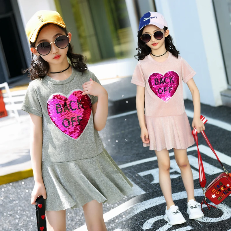 Love Heart Letter Pattern Baby Girl Dresses 2018 Fashion Summer Princess Casual Dress Cotton Children Clothing 8ds033 | Детская одежда