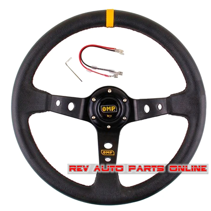 350 мм ПВХ кожа ГЛУБОКАЯ ТАРЕЛКА OMP гоночный руль|omp racing steering wheel|deep dishleather wheel |