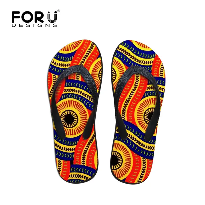 T0428 FORUDESIGNS Вьетнамки в африканском стиле; женские шлепанцы; сандалии на плоской подошве; женские домашние уличные Вьетнамки; женские сандалии в африканском стиле - Цвет: T0428
