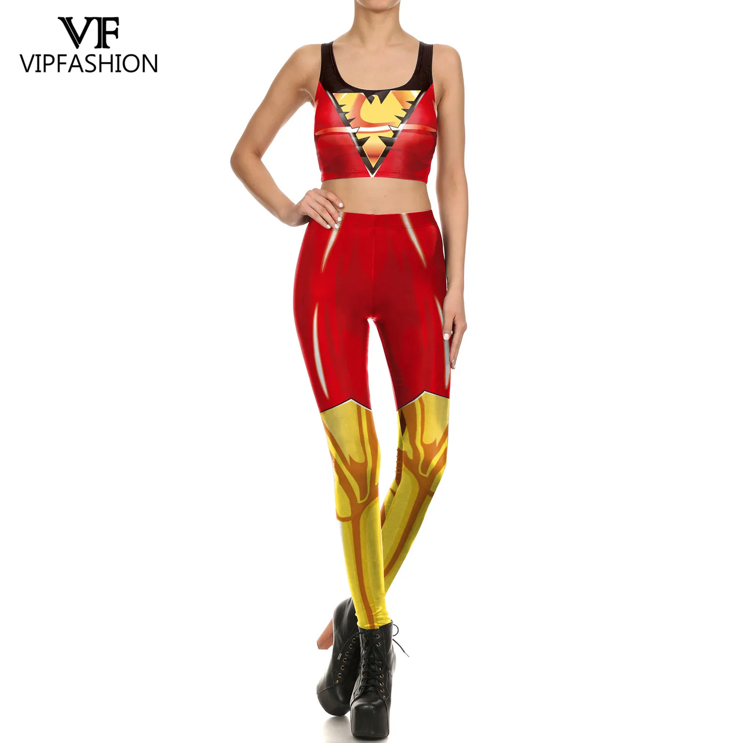 VIP модная новинка Marvel супергерой X-men Rogue косплей 3D Феникс Печатный X-men Battlesuit для женщин Леггинсы Тренажерный Зал Фитнес Леггинсы