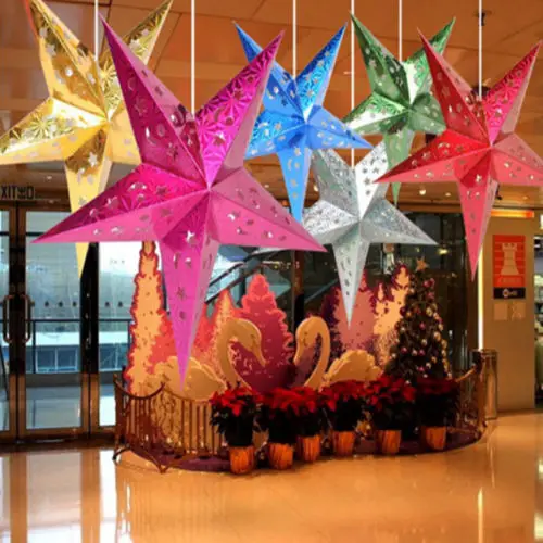 2017 Горячая романтическая Рождественская гирлянда Висячие звезды вечеринка