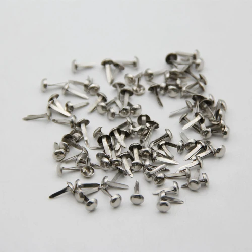 Silver as photo 100 шт 5,5 мм разноцветные Круглые Металлические Мини штифтики для скрапбукинга, украшение, застежка, аксессуары для рукоделия, для альбомной рамы, декор обуви - Цвет: Silver as photo