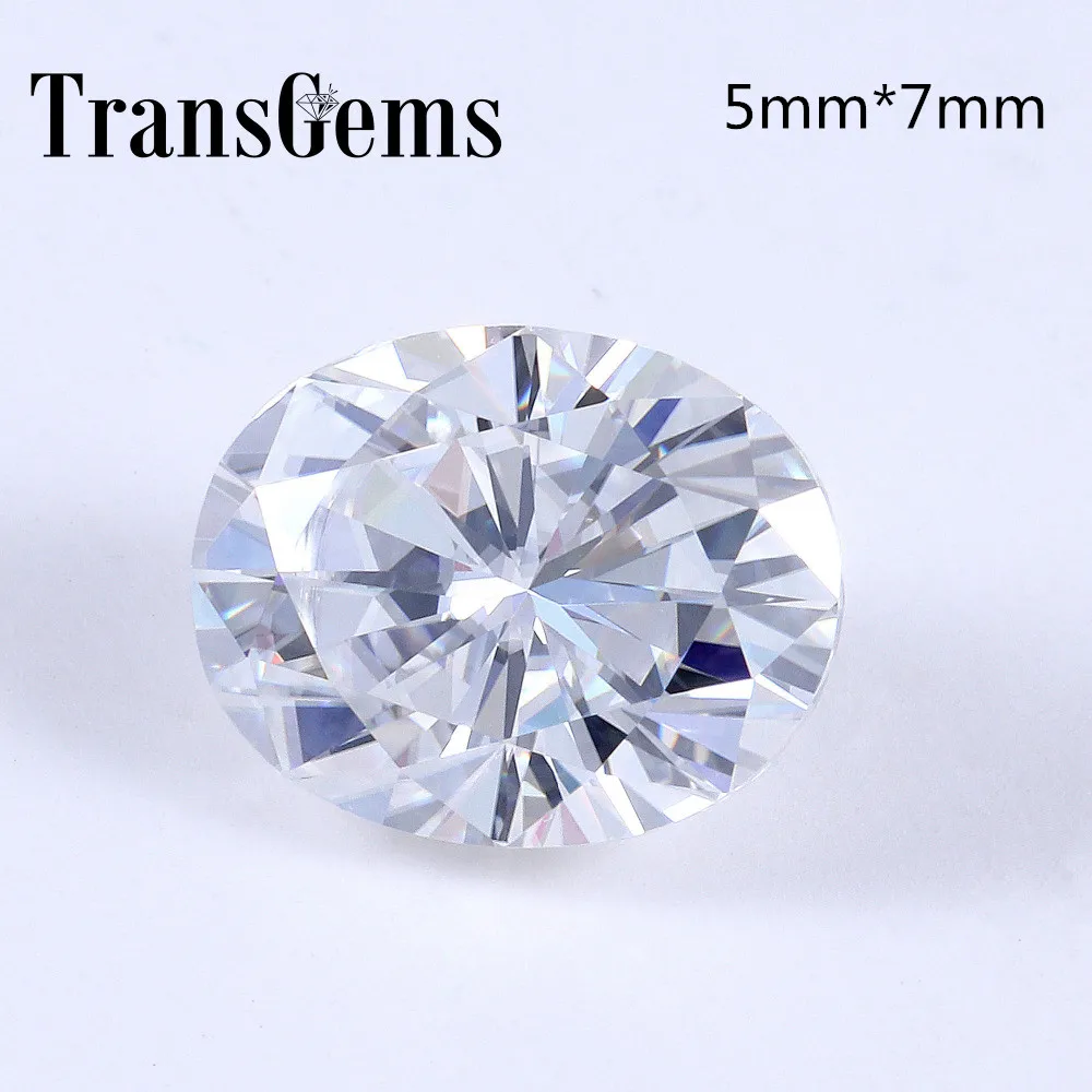 Трансдрагоценные камни 1 карат 5 мм * 7 F цвет овальной огранки moissanite алмаз