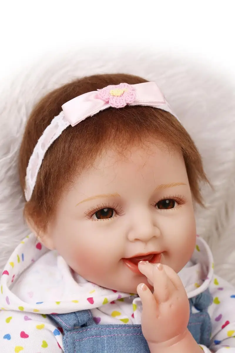 55 см NPK коллекция силиконовые куклы для новорожденных реалистичные девочек