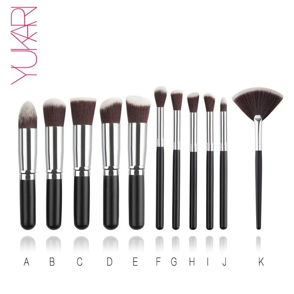 11 шт. набор кистей для макияжа с синтетическим ворсом|synthetic makeup brushes|make brushesmake up