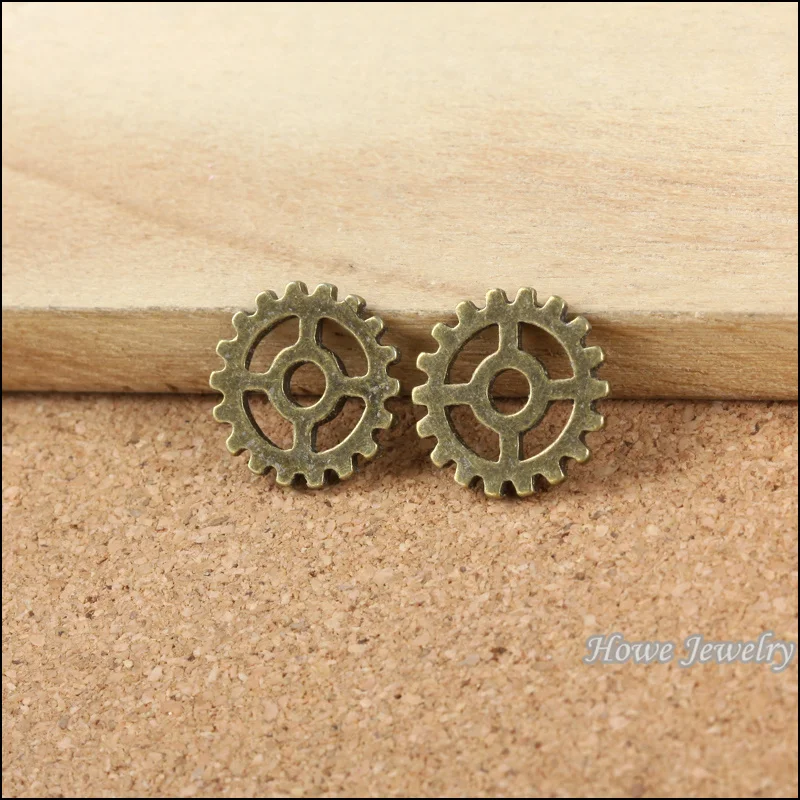 Оптовая продажа 30 шт античные бронзовые подвески-шестерни в стиле стимпанк сплав