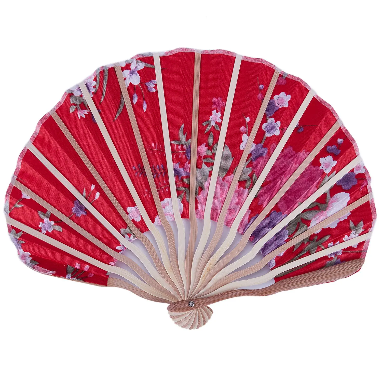 Женский портативный складной ручной вентилятор с цветочным принтом