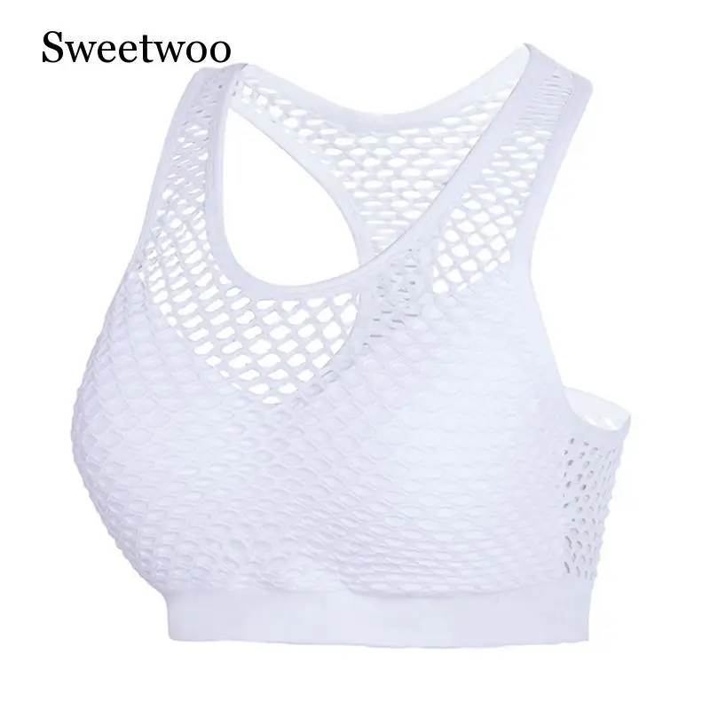 Сетчатый спортивный бюстгальтер с вырезами топ бесшовные бюстгальтеры для